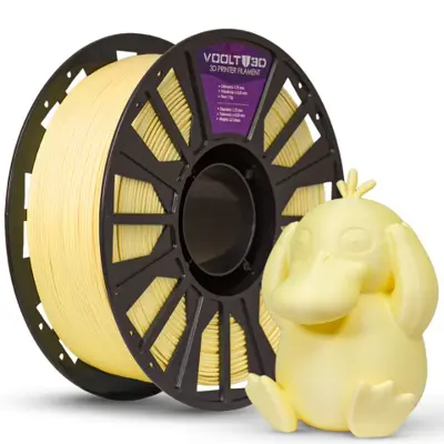 Filamento PLA Amarelo Macaron Velvet High Speed Premium - 1Kg