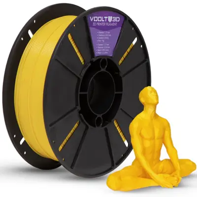 Filamento PLA Amarelo Velvet High Speed Premium - 1Kg