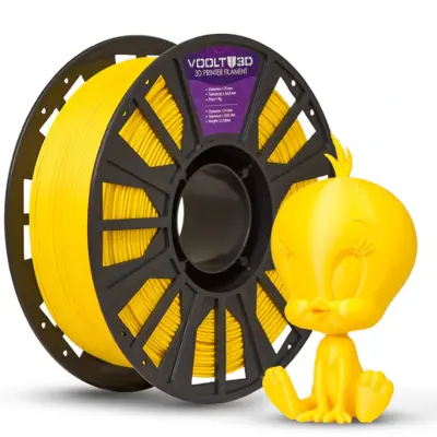 Filamento PLA Amarelo Velvet High Speed Premium - 1Kg