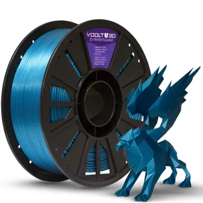 Filamento PLA Azul Metalizado V-Silk High Speed Premium - 1Kg