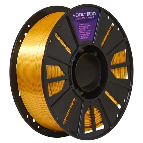 Filamento PLA Dourado Ultra V-Silk High Speed Premium - 1Kg