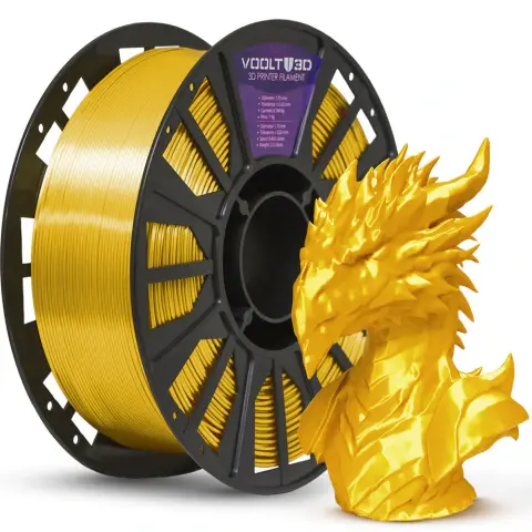 Filamento PLA Dourado V-Silk High Speed Premium - 1Kg