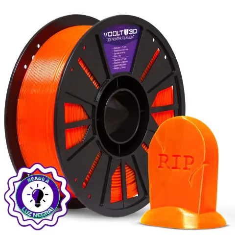 Filamento PETG HF Laranja Neon Translúcido High Fluidity Premium - 1Kg