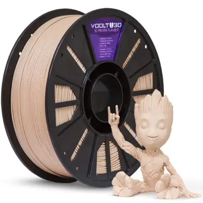 Filamento PLA Pinus Wood High Speed Premium - PLA com particulas de Madeira - 1Kg
