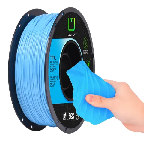 Filamento TPU Azul 1kg Multfila Para Impressora 3D 1.75mm Shore 95A