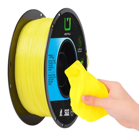 Filamento TPU Amarelo 1kg Multfila Para Impressora 3D 1.75mm Shore 95A