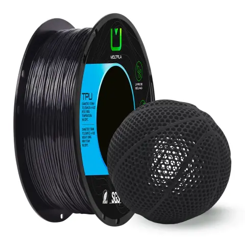 Filamento TPU Preto 1kg Multfila Para Impressora 3D 1.75mm Shore 95A