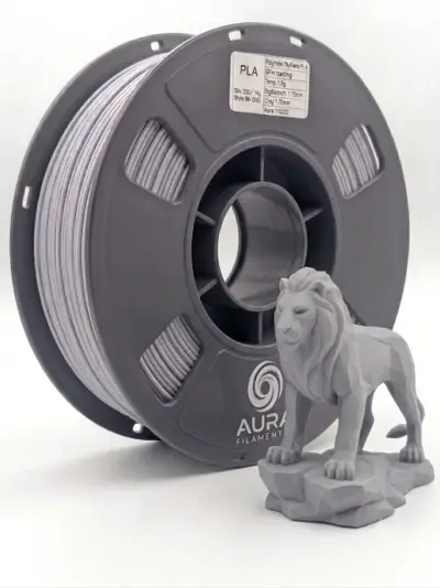 PLA Cinza Claro - High Speed, 1,75mm, 1kg, Aura Filaments