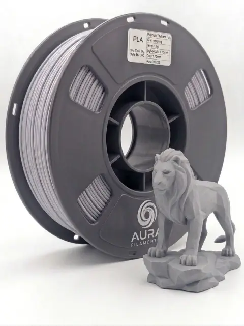 PLA Cinza Claro - High Speed, 1,75mm, 1kg, Aura Filaments