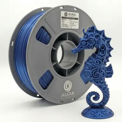 PLA Azul Metalizado - High Speed, 1,75mm, 1kg, Aura Filaments