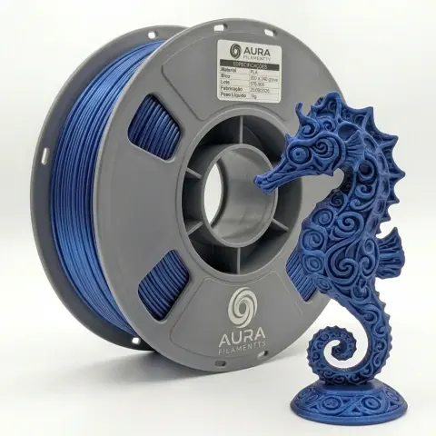PLA Azul Metalizado - High Speed, 1,75mm, 1kg, Aura Filaments
