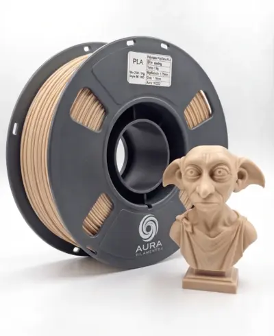 PLA Bege Fóssil (Caucasiano) - High Speed, 1,75mm, 1kg, Aura Filaments