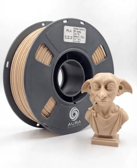 PLA Bege Fóssil (Caucasiano) - High Speed, 1,75mm, 1kg, Aura Filaments