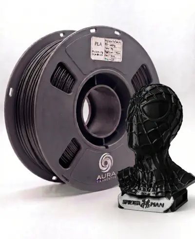 PLA Preto Piano - High Speed, 1,75mm, 1kg, Aura Filaments