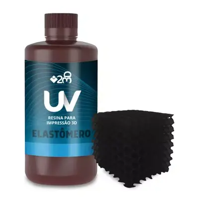 Resina UV Impressora 3D Elastômero Preto
