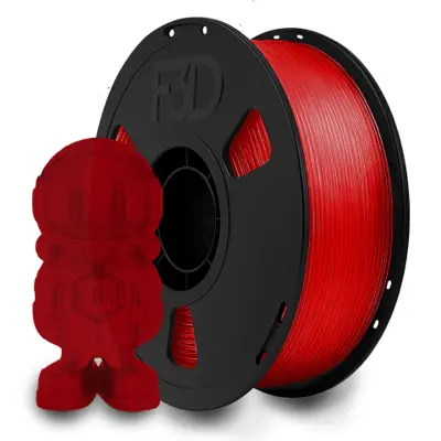 Filamento PLA Premium Vermelho Translúcido