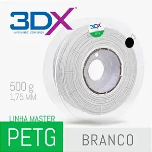 Filamento PETG 500g 1,75 Branco (Solido)