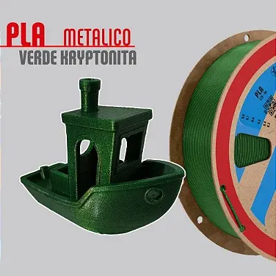Filamento PLA Metal Verde Kryptonita 1,75mm 1Kg PrintaLot