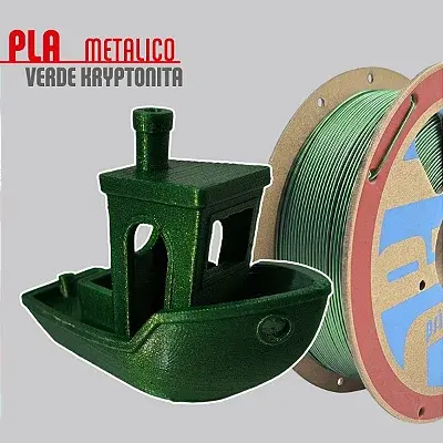Filamento PLA Metal Verde Kryptonita 1,75mm 1Kg PrintaLot