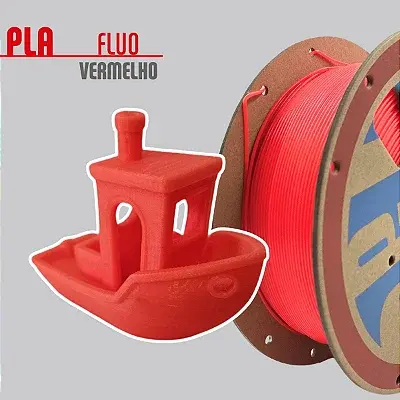 Filamento PLA Fluo Vermelho 1,75mm 1Kg PrintaLot
