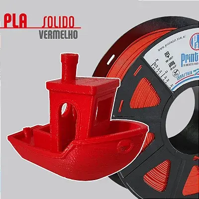 Filamento PLA Vermelho 1,75mm 1Kg PrintaLot