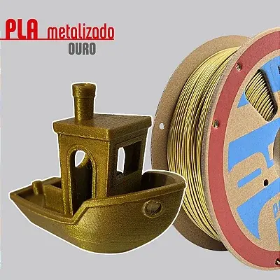 Filamento PLA Metal Ouro 1,75mm 1Kg PrintaLot