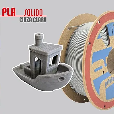 Filamento PLA Cinza Claro 1,75mm 1Kg PrintaLot