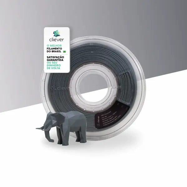 ABS CINZA | 1,75mm | 1 Kg | CLIEVER
