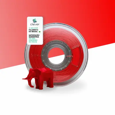 ABS VERMELHO | 1,75mm | 1 Kg | CLIEVER