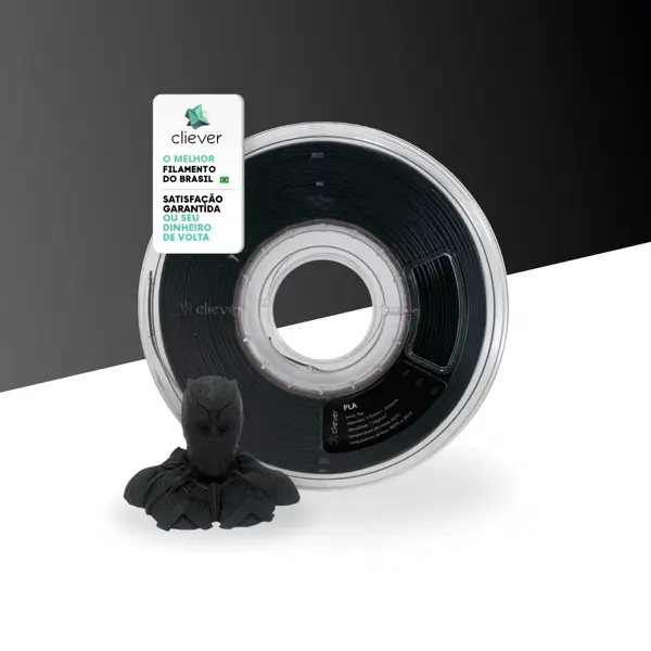 PLA Preto Perolado Premium | 1,75mm | 1 Kg | CLIEVER