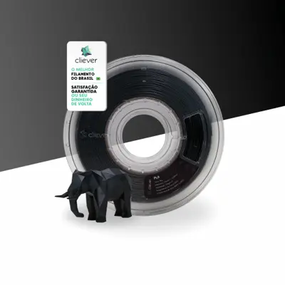 PLA Preto Premium | 1,75mm | 1 Kg | Cliever