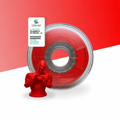 PLA Vermelho Premium | 1,75mm | 1 Kg | Cliever