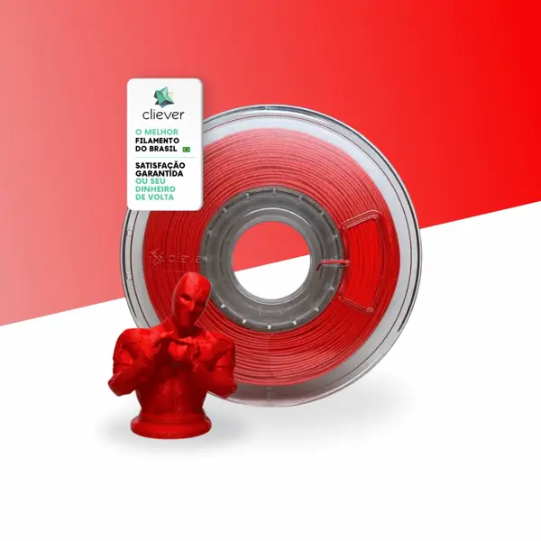 PLA Vermelho Premium | 1,75mm | 1 Kg | Cliever