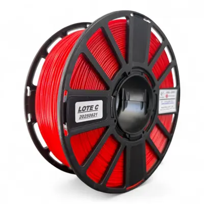 Filamento ABS Premium 1.75mm 1kg Brasfila - Impressora 3D COR:VERMELHO