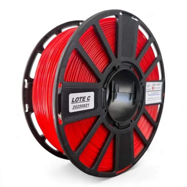 Filamento ABS Premium 1.75mm 1kg Brasfila - Impressora 3D COR:VERMELHO