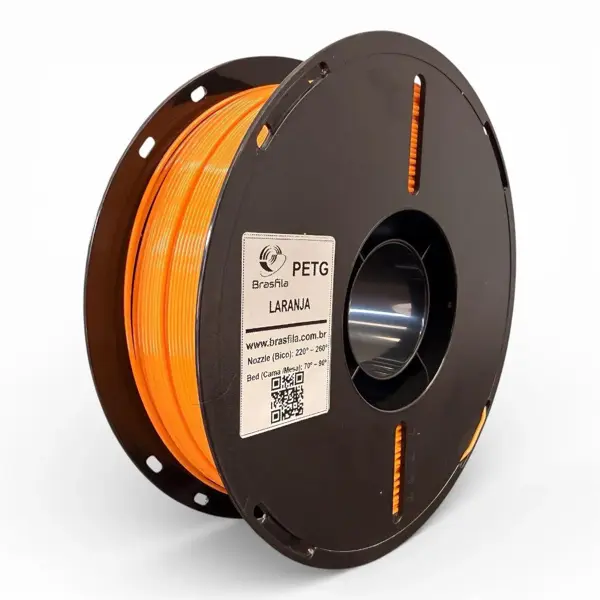 FILAMENTO PETG 1.75mm 1 KG - IMP.BRASFILA COR:laranja