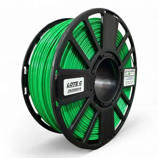 Filamento Pla Premium 1.75 Impressora 3d 1 Kg Brasfila Cor:Verde Bandeira