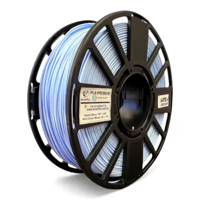 Filamento Pla Premium 1.75 Impressora 3d 1 Kg Brasfila Cor:Azul Pastel