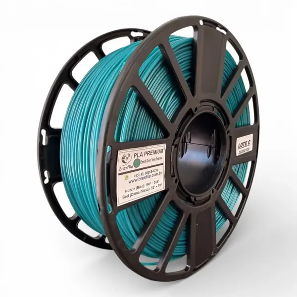 Filamento Pla Premium 1.75 Impressora 3d 1 Kg Brasfila Cor:Verde Esmeralda