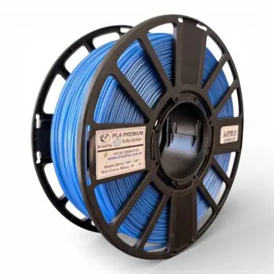 Filamento Pla Premium 1.75 Impressora 3d 1 Kg Brasfila Cor:Azul Celeste