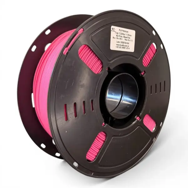Filamento Pla Premium 1.75 Impressora 3d 1 Kg Brasfila Cor:Rosa Pink