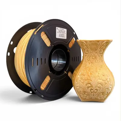 Filamento Pla Premium 1.75 Impressora 3d 1 Kg Brasfila Cor:Dourado Silk