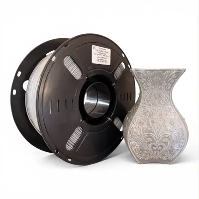 Filamento Pla Premium 1.75 Impressora 3d 1 Kg Brasfila Cor:Aluminio Silk