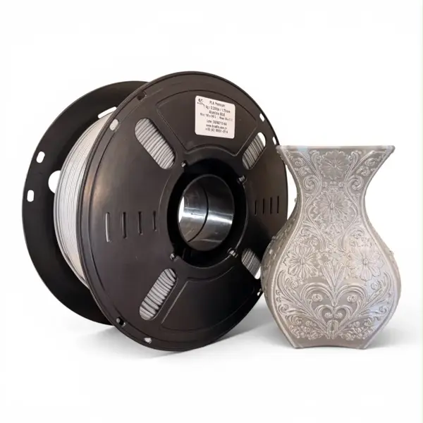 Filamento Pla Premium 1.75 Impressora 3d 1 Kg Brasfila Cor:Aluminio Silk